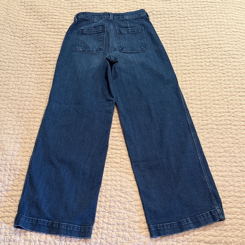 Old Navy Dark Extra High Rise Wide Leg Jeans - Picture 2 of 3